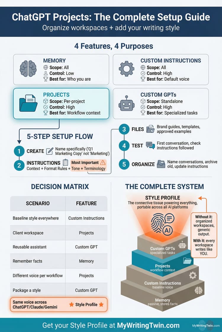 ChatGPT Projects Setup 2026: Step-by-Step + Instructions Template — My ...